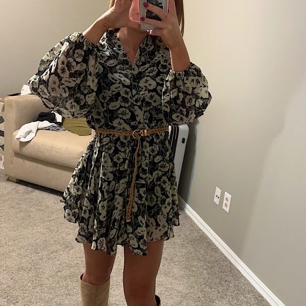 Vici Sheer Floral Dress - Picture 1 of 1